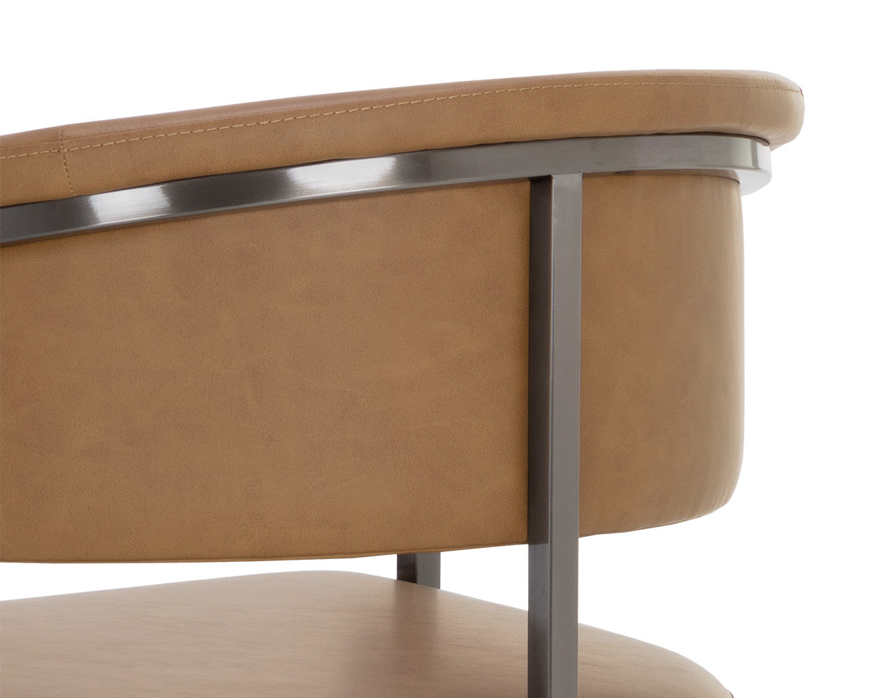 NAHLA MARRIS COUNTER STOOL - GUNMETAL - MILLIKEN COGNAC