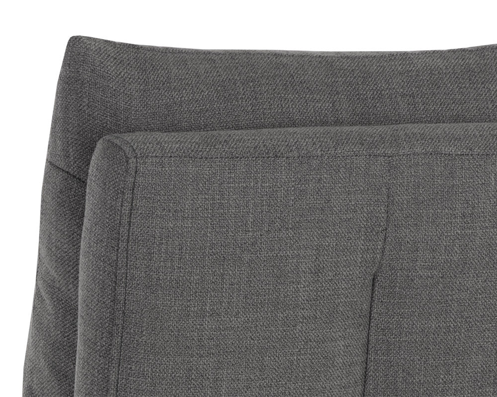 NAHLA GLENROSE WHEELED DINING CHAIR - EFFIE SMOKE