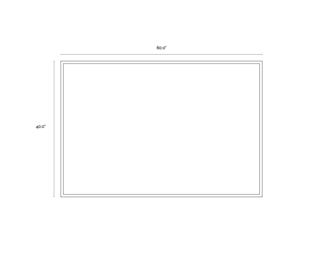 NAHLA COOL EMBRACE - 60" X 40" - GOLD FLOATER FRAME