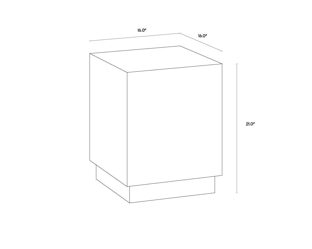 NAHLA DAINES END TABLE - WHITE MARBLE