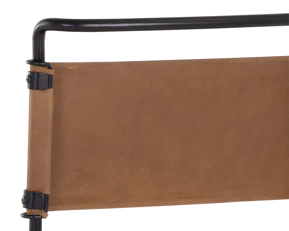 NAHLA CORRIGAN BARSTOOL - COGNAC LEATHER