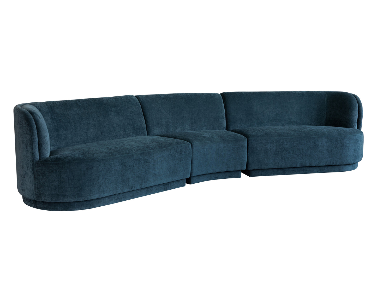 NAHLA JACLYN MODULAR - ARMLESS CHAIR - DANNY DUSTY BLUE