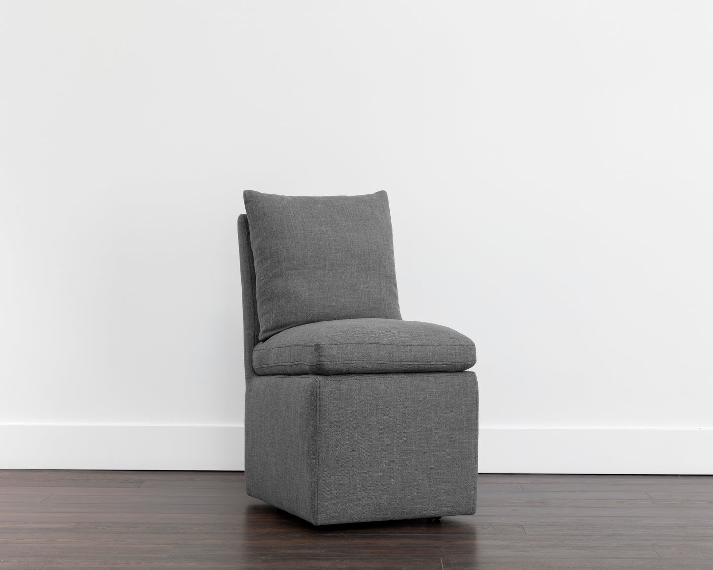 NAHLA GLENROSE WHEELED DINING CHAIR - EFFIE SMOKE
