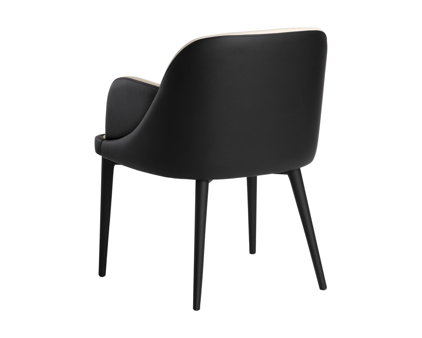 NAHLA HAGAN DINING ARMCHAIR - DILLON CREAM / DILLON BLACK