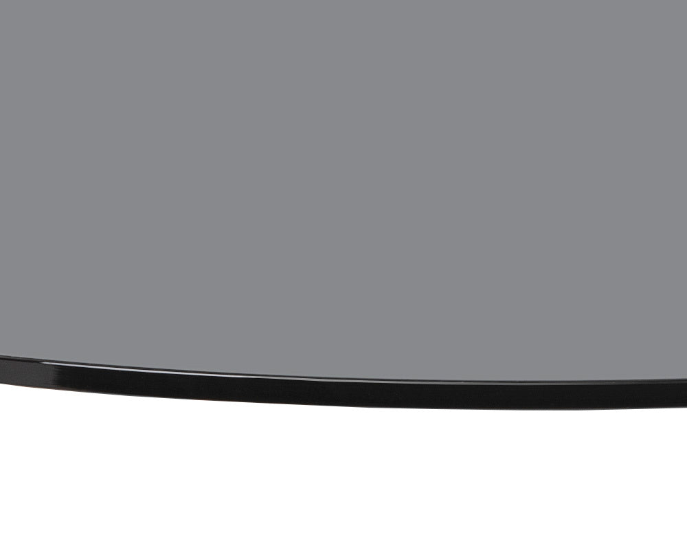 NAHLA GLASS DINING TABLE TOP - ROUND - SMOKE GREY - 59"