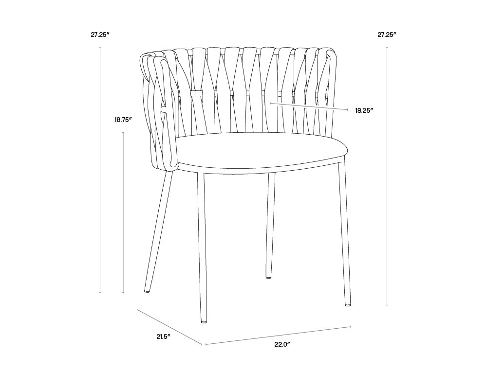 NAHLA SARAI DINING ARMCHAIR - BELFAST HEATHER GREY