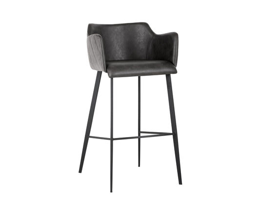 NAHLA GRIFFIN BARSTOOL - TOWN GREY / ROMAN GREY