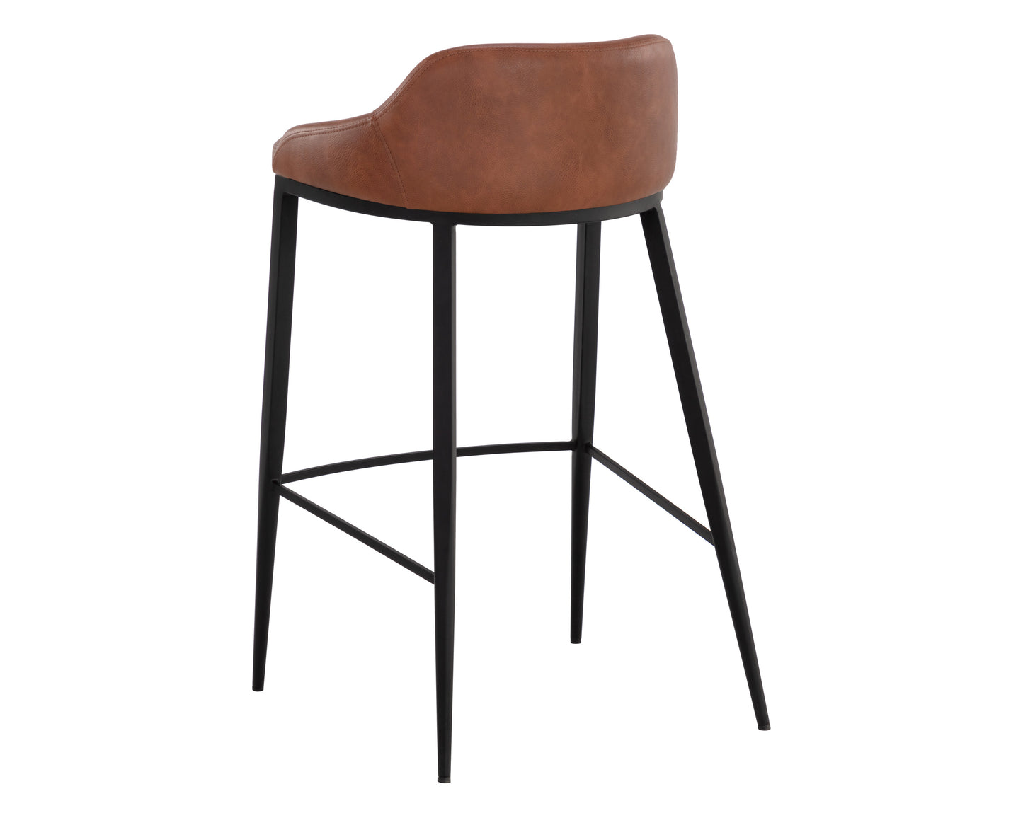 NAHLA ASTRA BARSTOOL - BLACK - CINNAMON BROWN