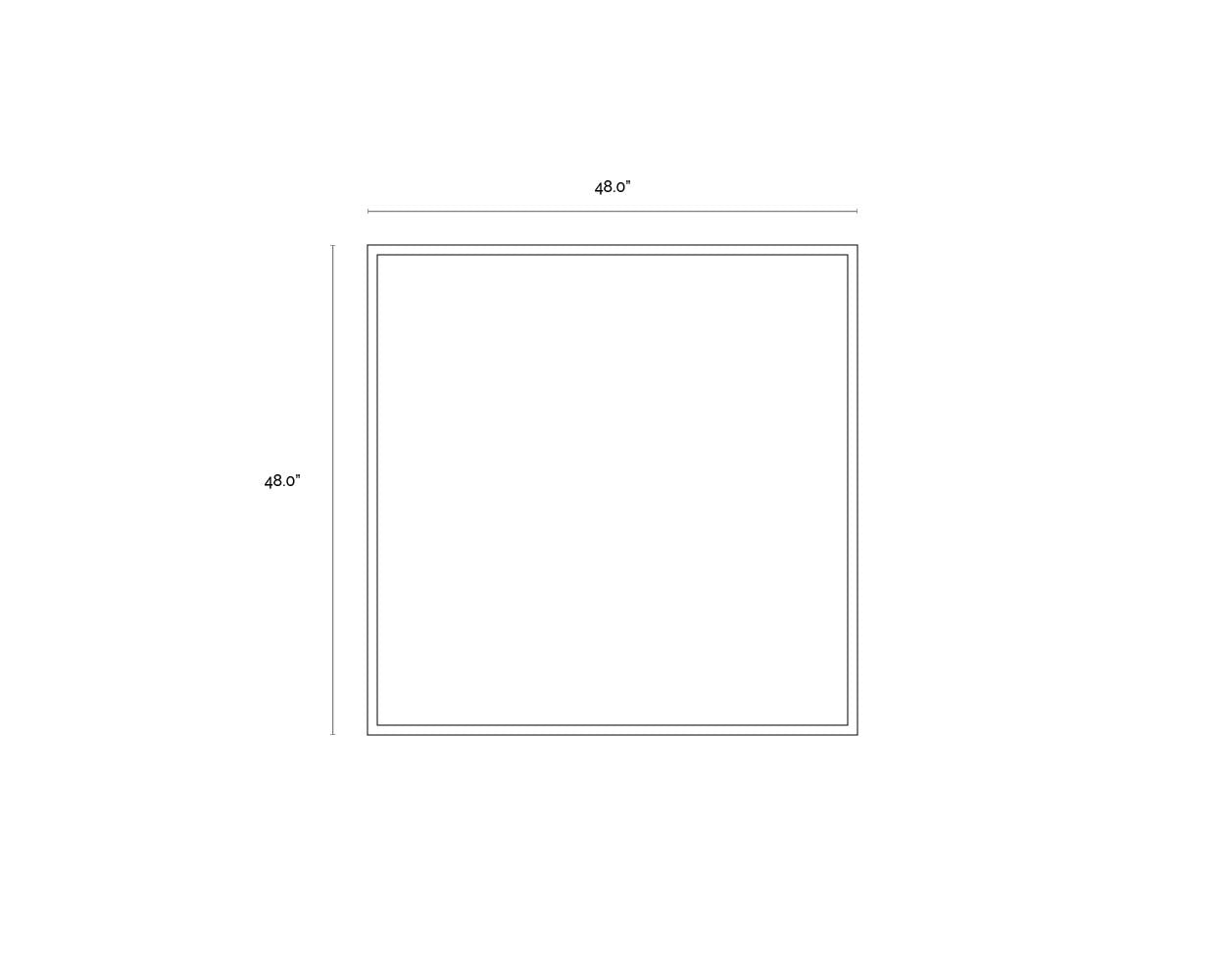 NAHLA ROCKY ROAD - 48" X 48" - BLACK FLOATER FRAME