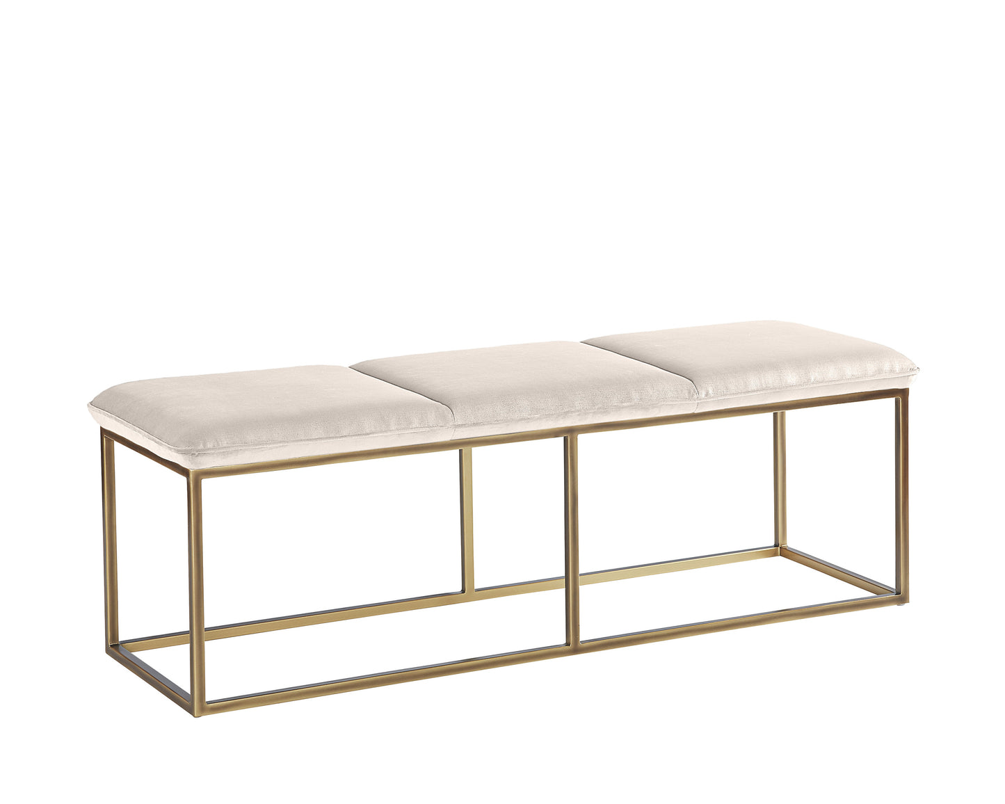 NAHLA ALLEY BENCH - BURNISHED BRASS - PICCOLO PROSECCO