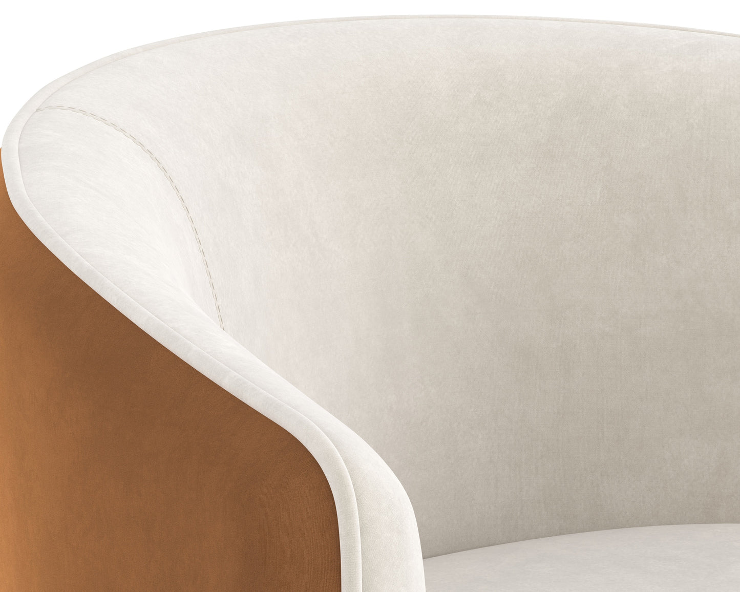 NAHLA ASHER LOUNGE CHAIR - MEG TAUPE / MEG GOLD