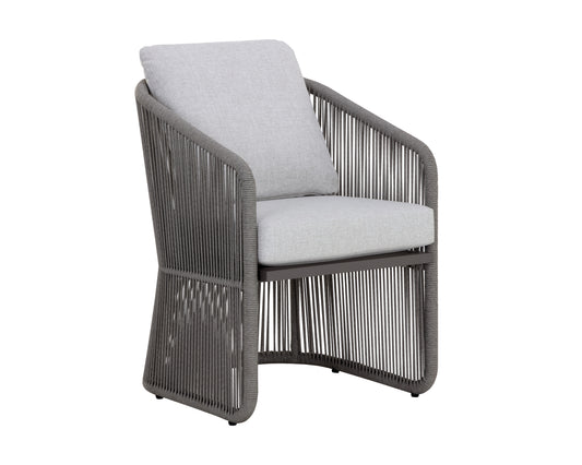 NAHLA ALLARIZ DINING ARMCHAIR - WARM GREY - GRACEBAY LIGHT GREY