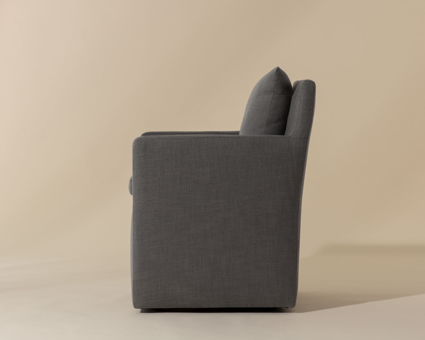 NAHLA GLENROSE WHEELED DINING ARMCHAIR - EFFIE SMOKE