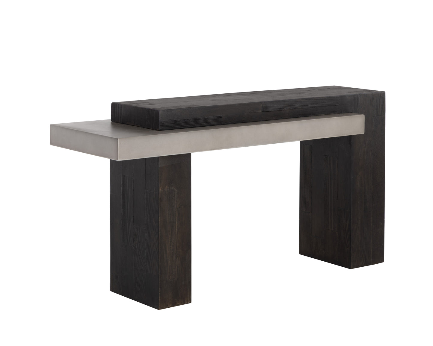 NAHLA HERRIOT CONSOLE TABLE - DARK BROWN / GREY