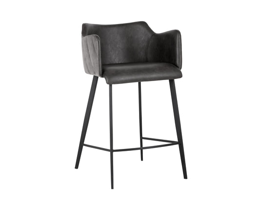 NAHLA GRIFFIN COUNTER STOOL - TOWN GREY / ROMAN GREY