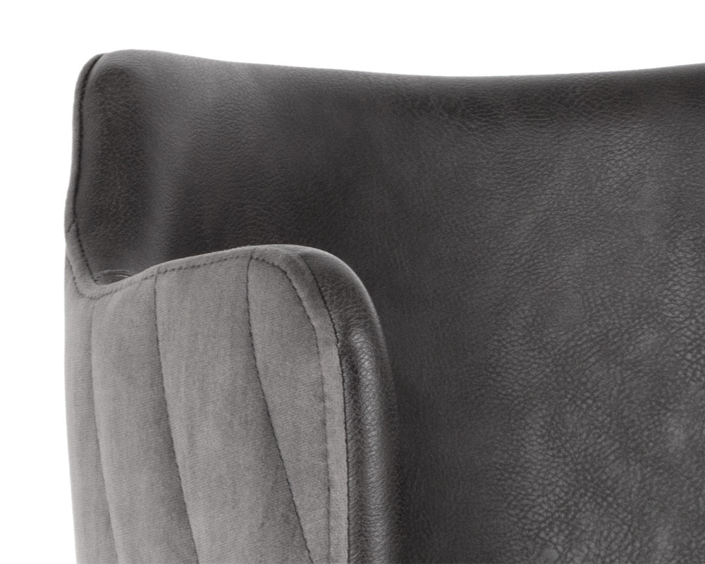 NAHLA GRIFFIN COUNTER STOOL - TOWN GREY / ROMAN GREY