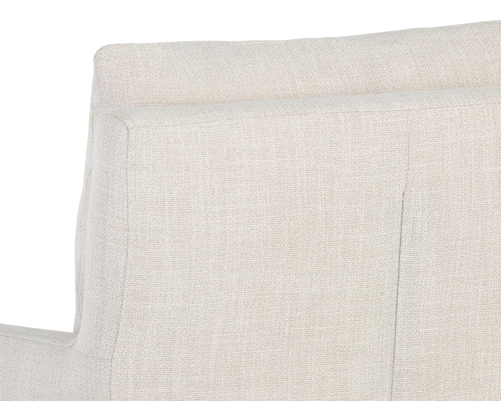 NAHLA GLENROSE WHEELED DINING ARMCHAIR - EFFIE LINEN