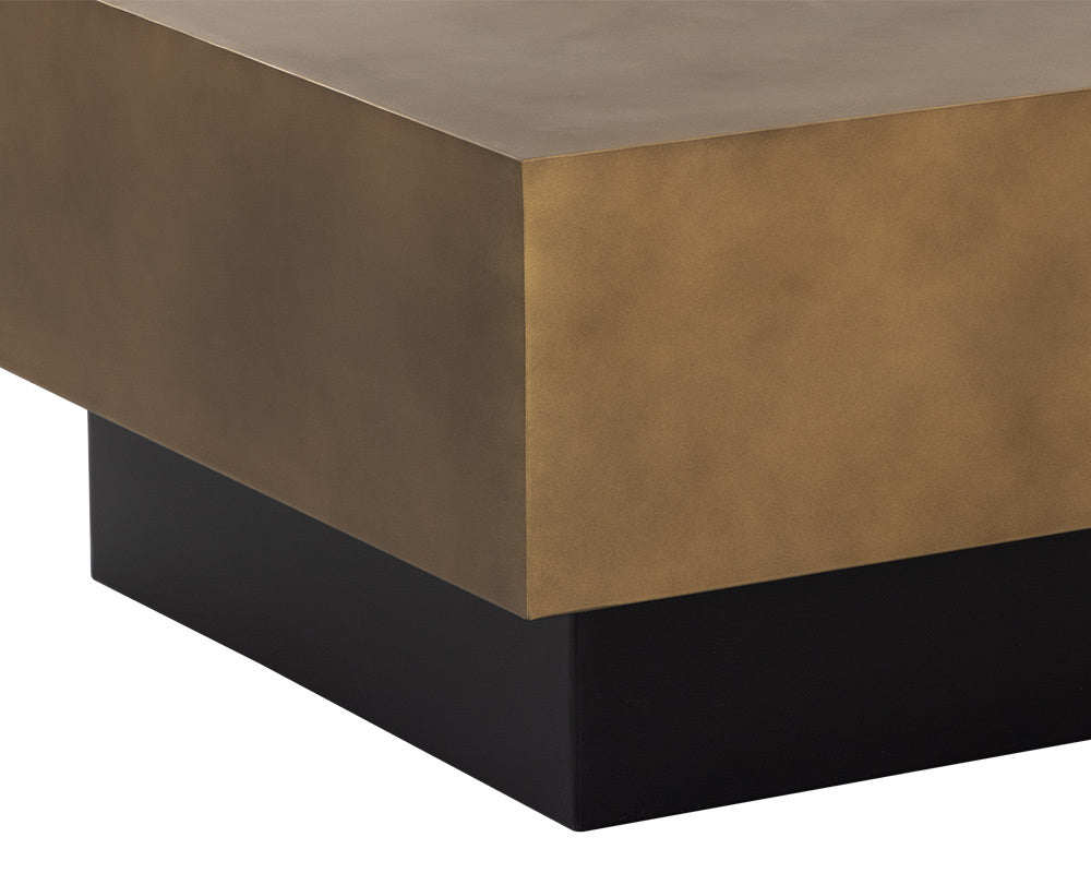 NAHLA BLAKELY COFFEE TABLE - ANTIQUE BRASS