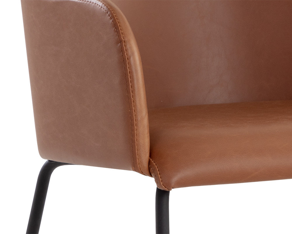 NAHLA HENSLEY DINING ARMCHAIR - HAZELNUT
