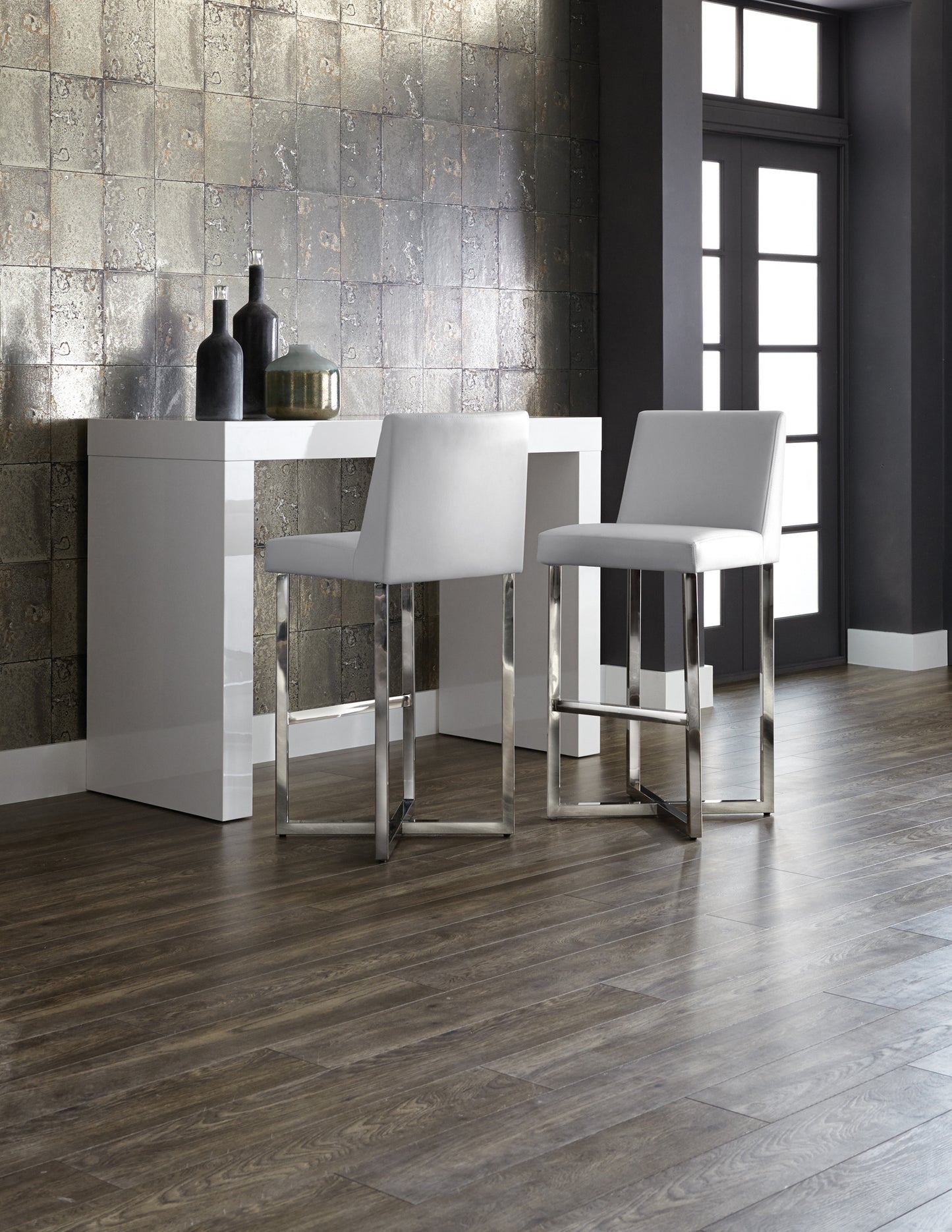 NAHLA ARCH CONSOLE TABLE - HIGH GLOSS WHITE