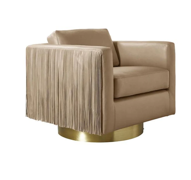 Egoli Leather Swivel Chair