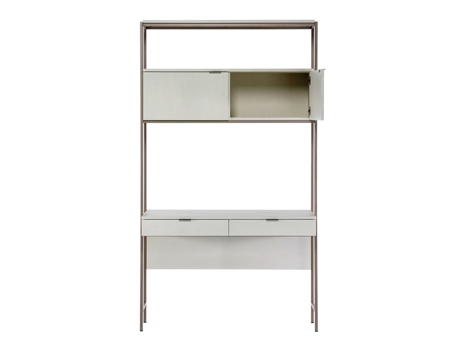 NAHLA AMBROSE MODULAR WALL DESK - CHAMPAGNE GOLD - CREAM