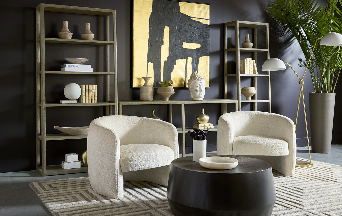 NAHLA CREED COFFEE TABLE - SMALL - GUNMETAL