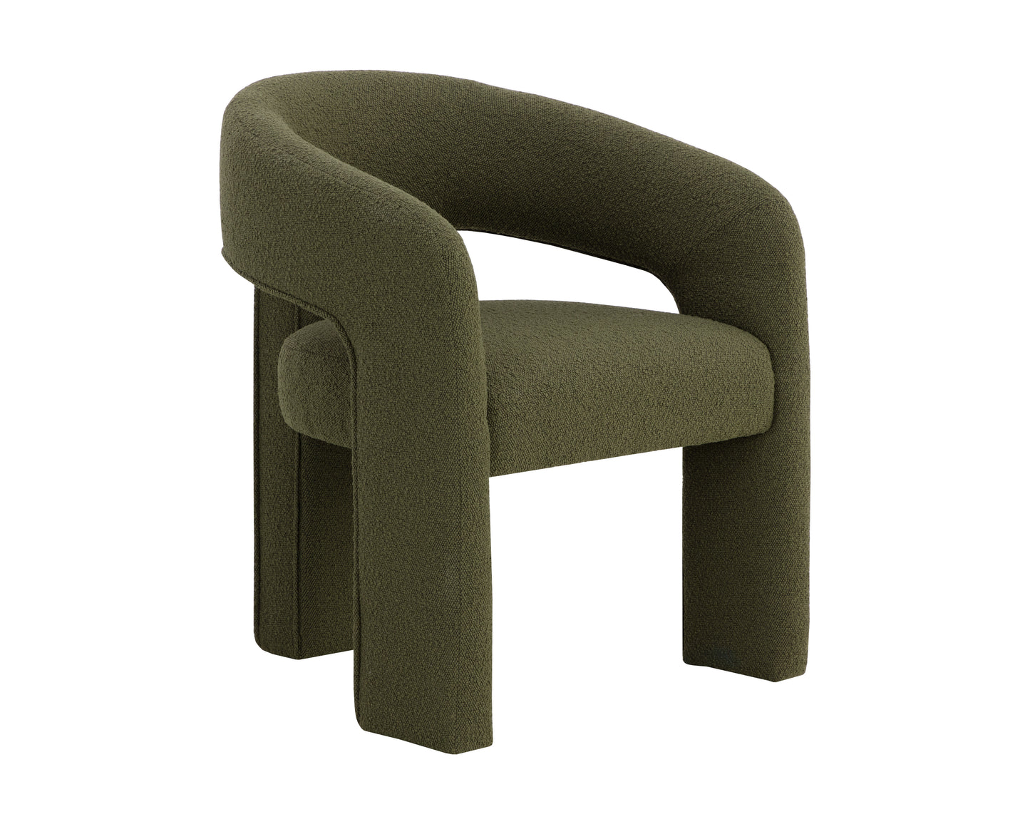 NAHLA ISIDORE DINING ARMCHAIR - COPENHAGEN OLIVE