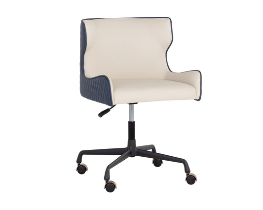 NAHLA GIANNI OFFICE CHAIR - DILLON CREAM / DILLON THUNDER