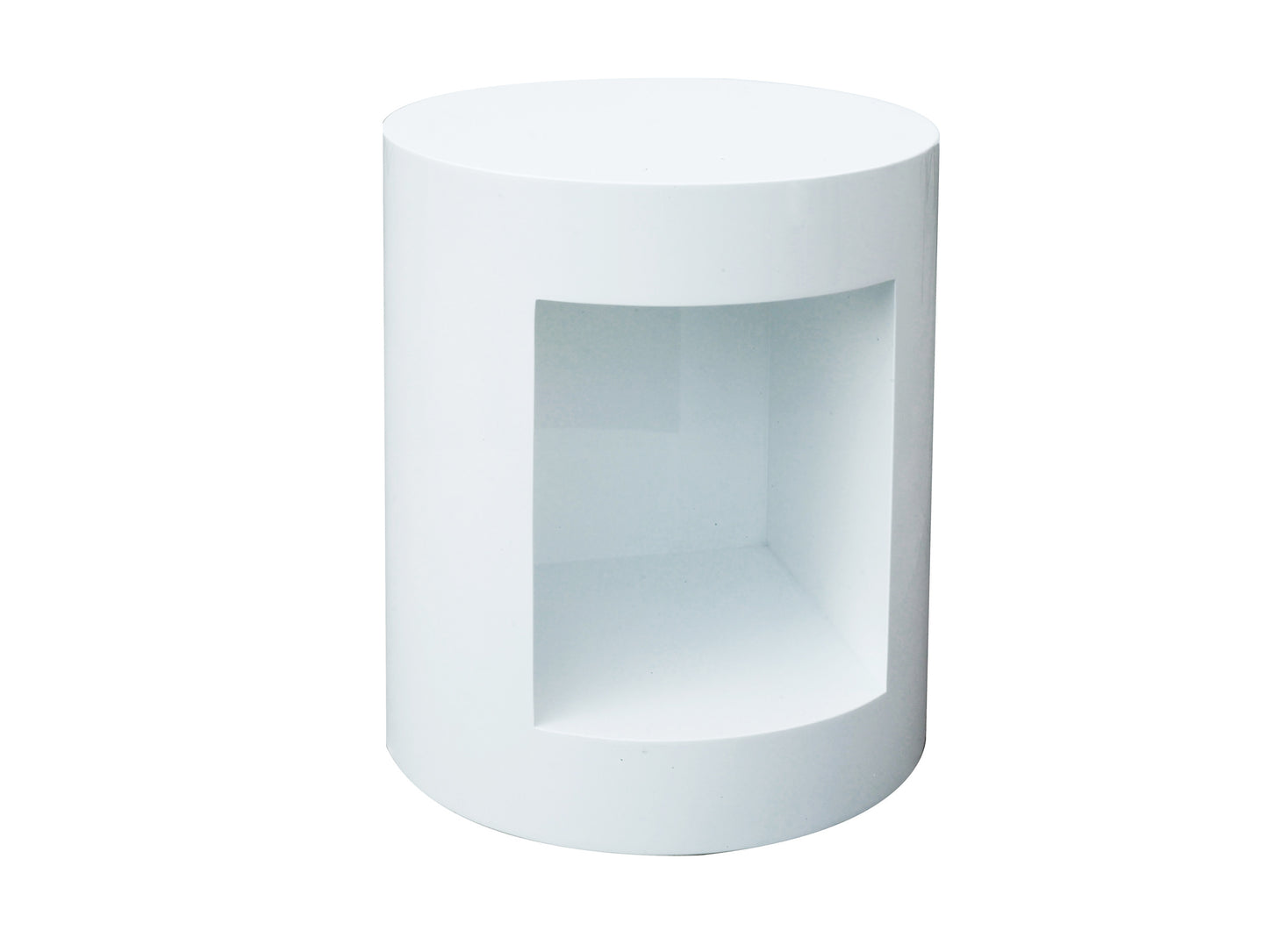 NAHLA BEACON END TABLE - HIGH GLOSS WHITE