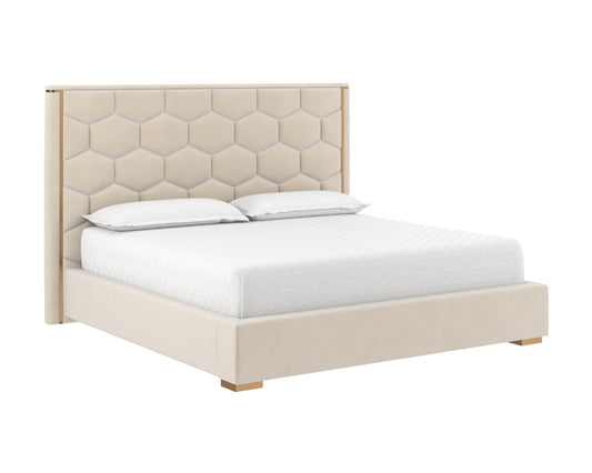 NAHLA ALISHA BED - KING - MEG TAUPE