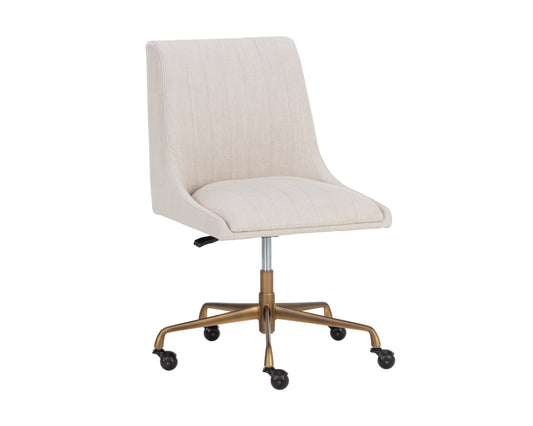 NAHLA HALDEN OFFICE CHAIR - BEIGE LINEN