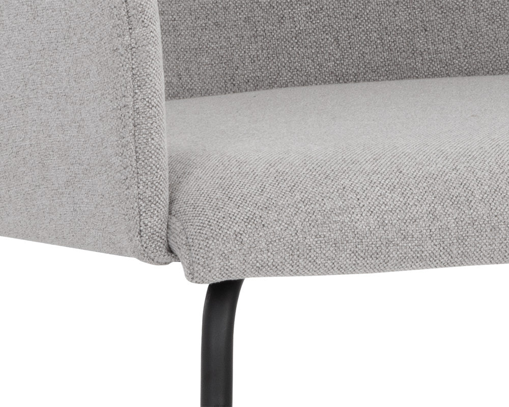 NAHLA HENSLEY DINING ARMCHAIR - MINA WARM GREY