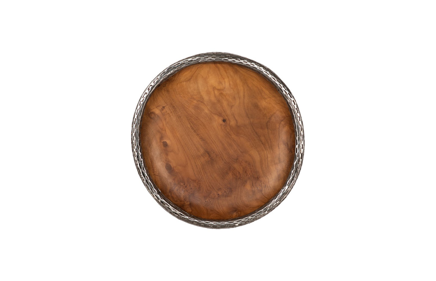 Teak Wood Bowl Wall Art, Metallurgy Edge, MD