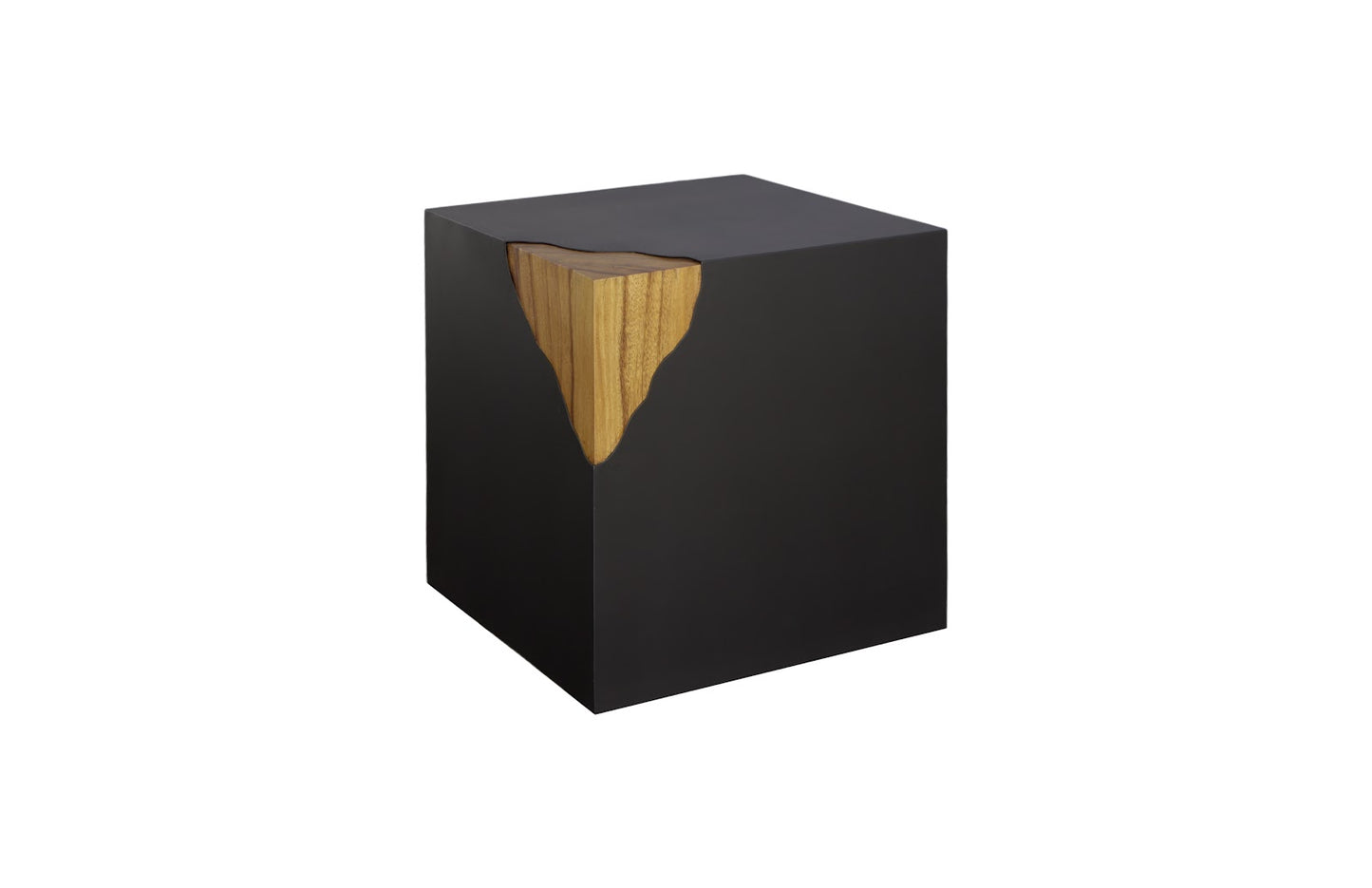 Cornered Side Table, Natural, Iron