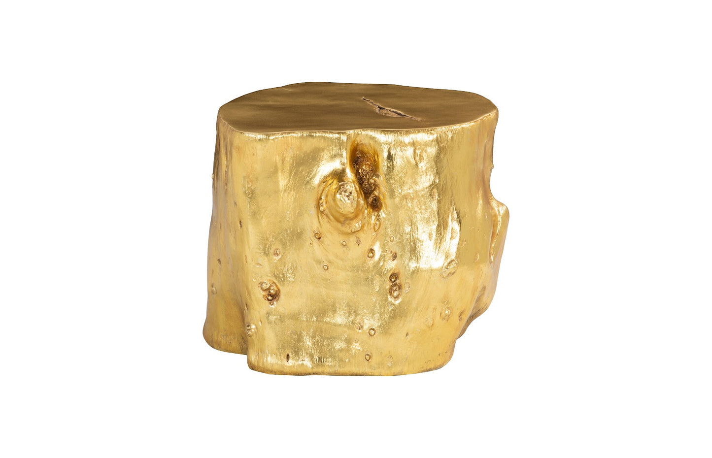 Log Stool, Gold Leaf, LG
