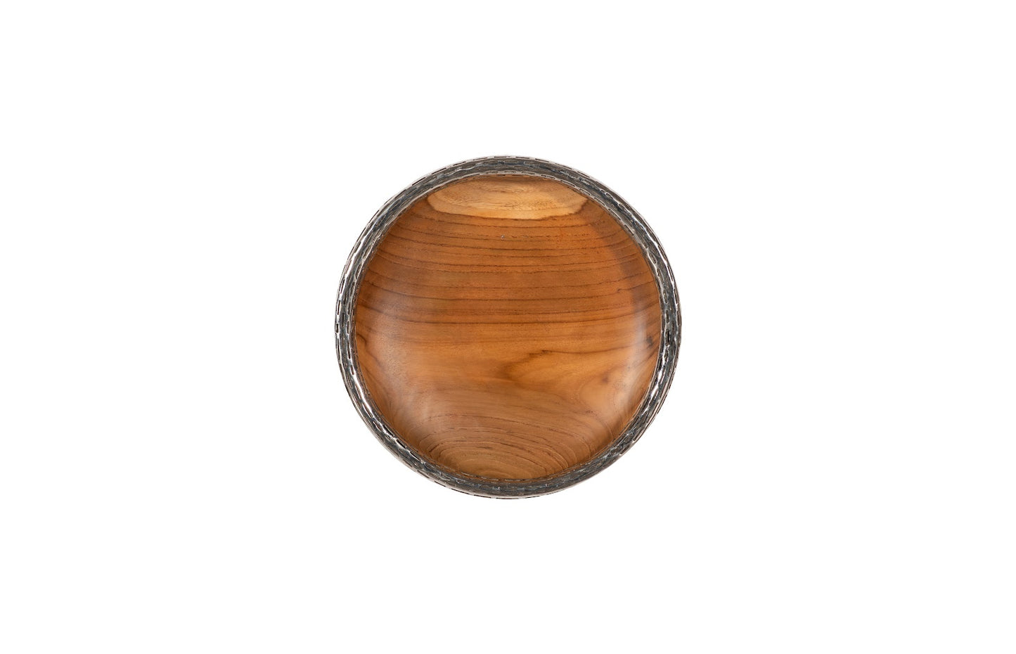 Teak Wood Bowl Wall Art, Metallurgy Edge, SM