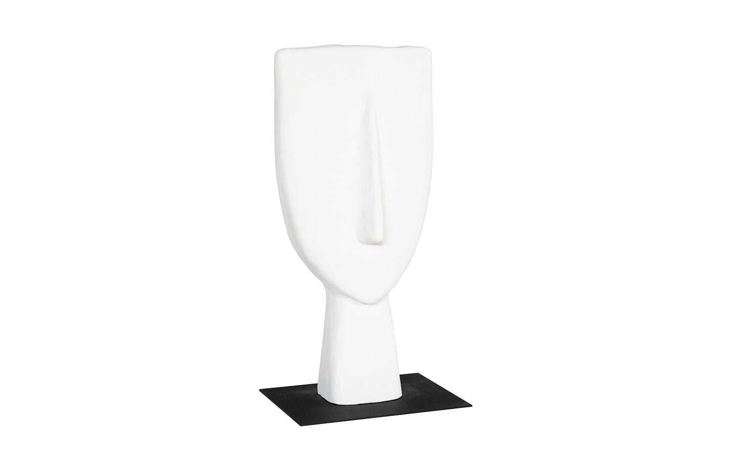 Cycladic Head Sculpture, Wide, White, Small