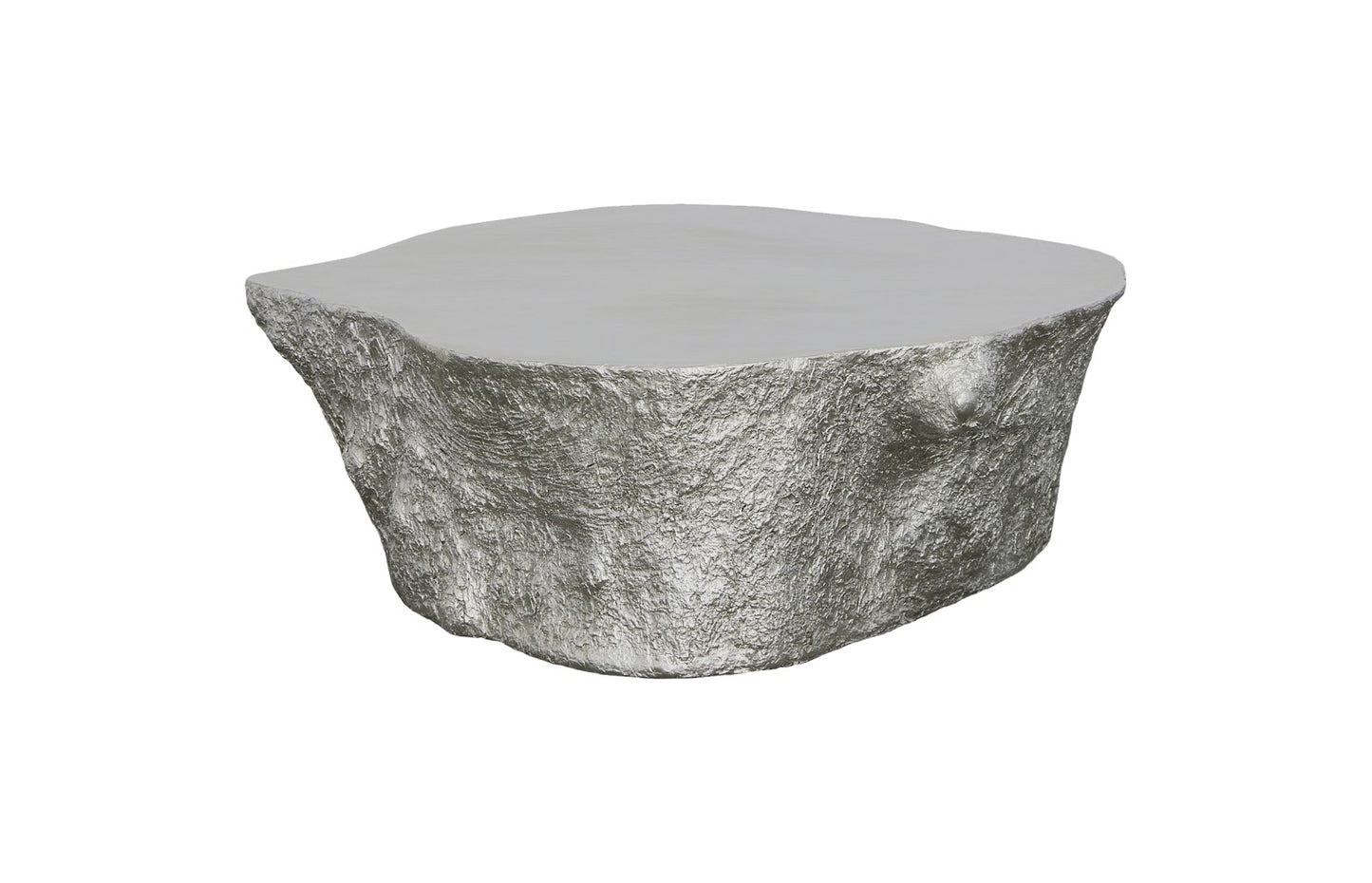 Bark Coffee Table, Silver Leaf