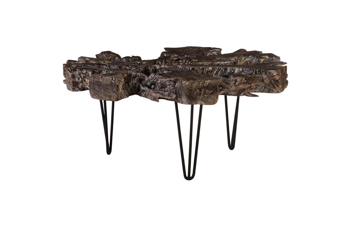 Flux Coffee Table, Black Wash Finish