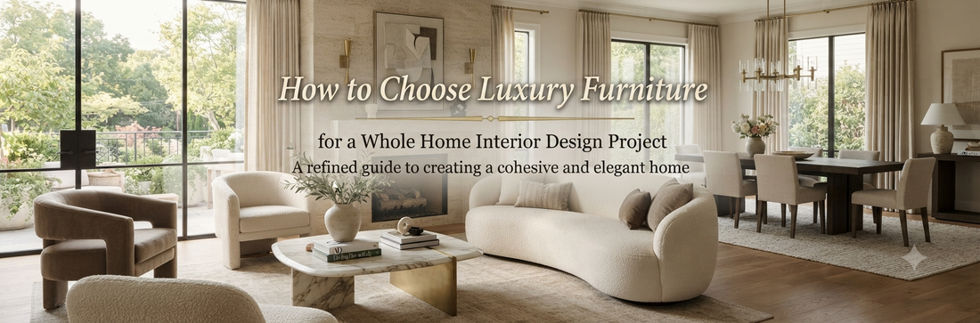 How to Choose Luxury Furniture for a Whole Home Interior Design Project
