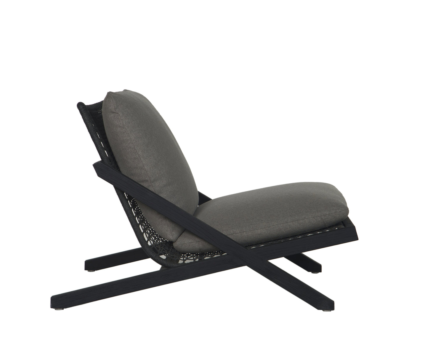 NAHLA BARI LOUNGE CHAIR - CHARCOAL - GRACEBAY GREY