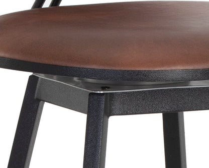NAHLA EMBER SWIVEL BARSTOOL - BRAVO COGNAC