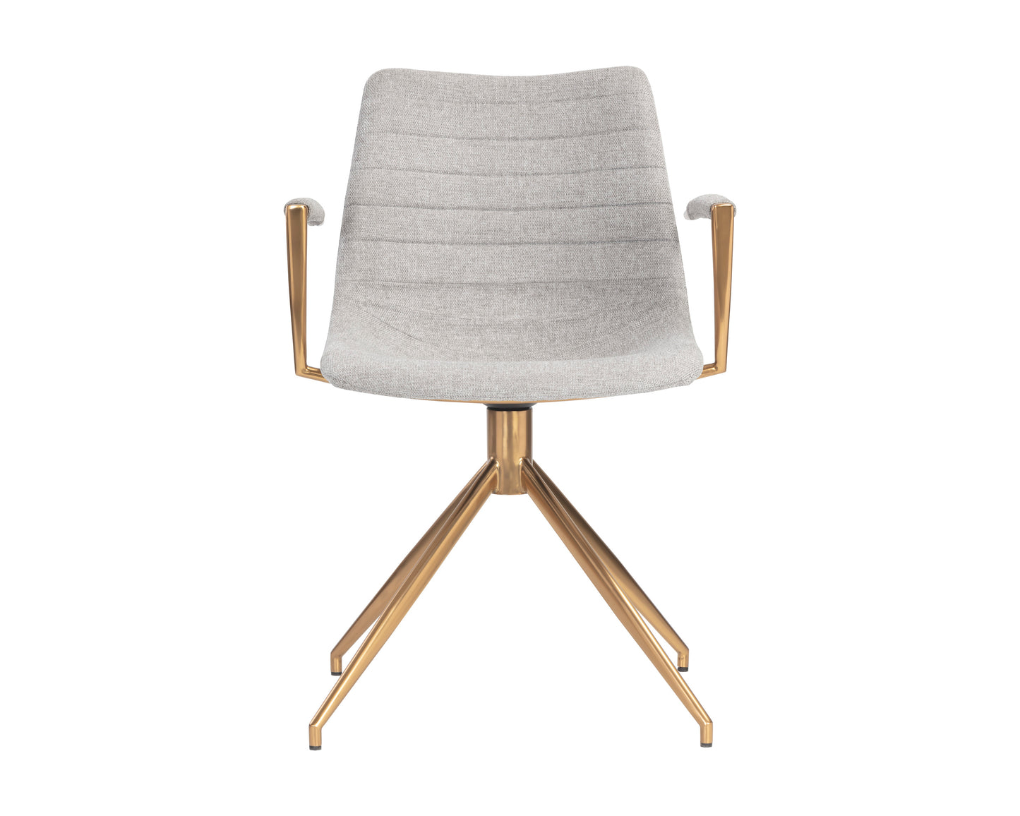 NAHLA ANDRES SWIVEL DINING ARMCHAIR - BELFAST HEATHER GREY