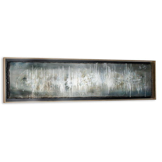 Blue Ingot, Hand Painted Metal Wall Decor