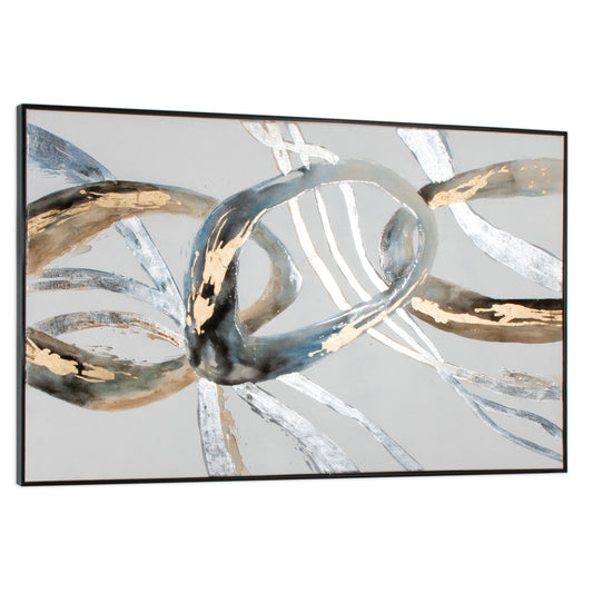 Looping Rings, Hand Painted Canvas