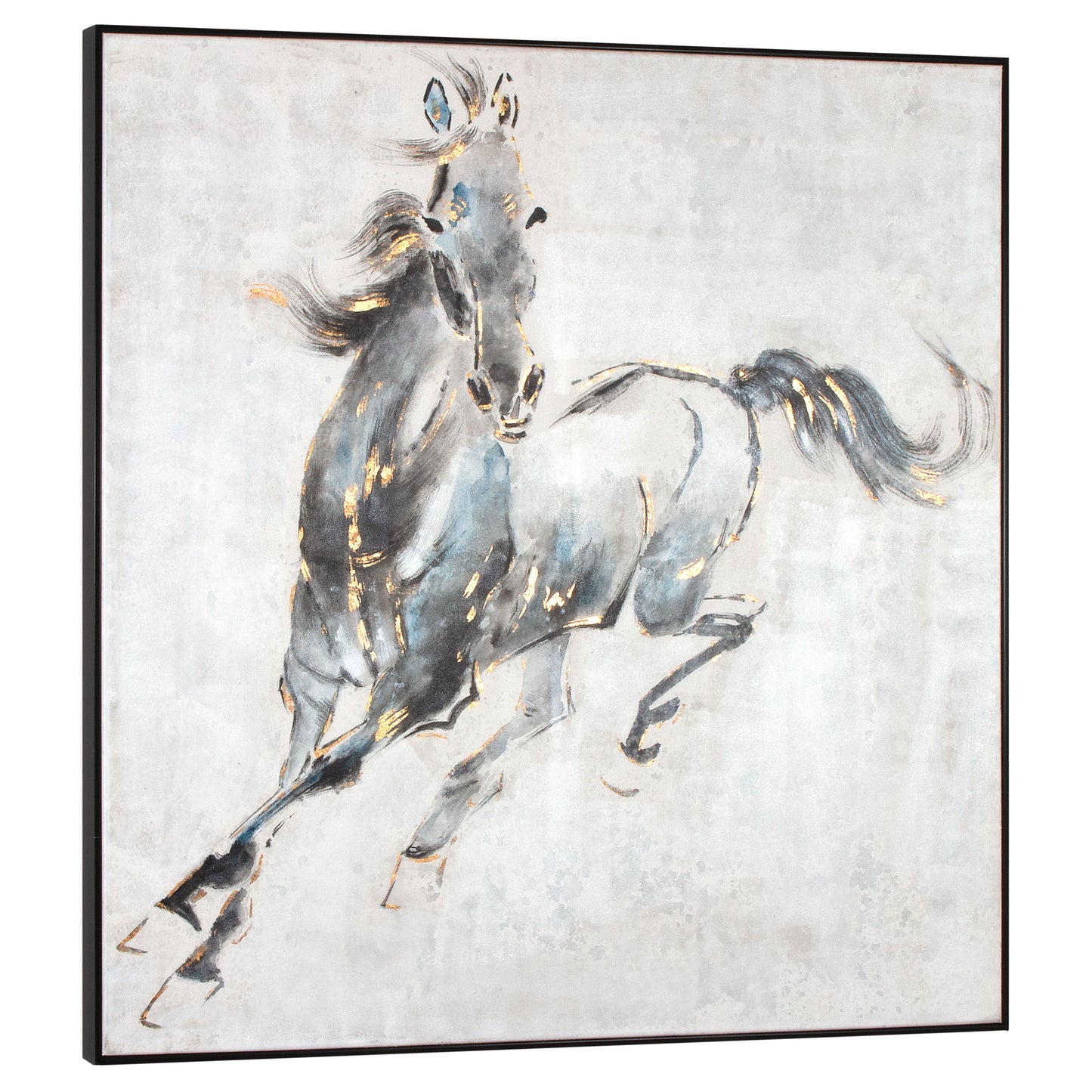 Prancing Stallion, Small, Hand Painted Canvas