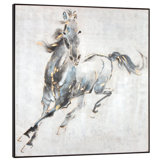 Prancing Stallion, Small, Hand Painted Canvas