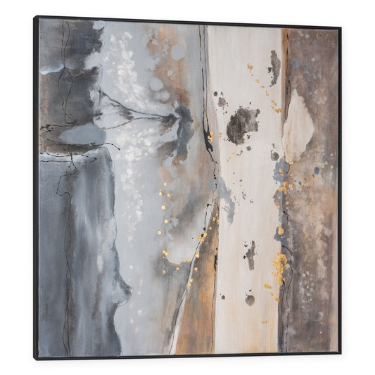 Layered Coast, Hand Painted Canvas