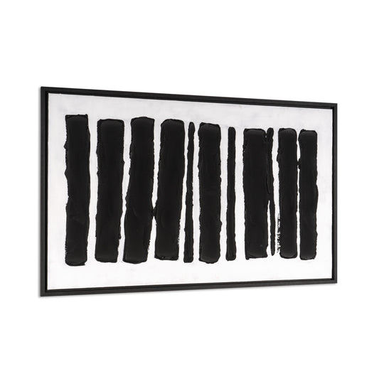 Monochrome Rhythms, Hand Painted Canvas